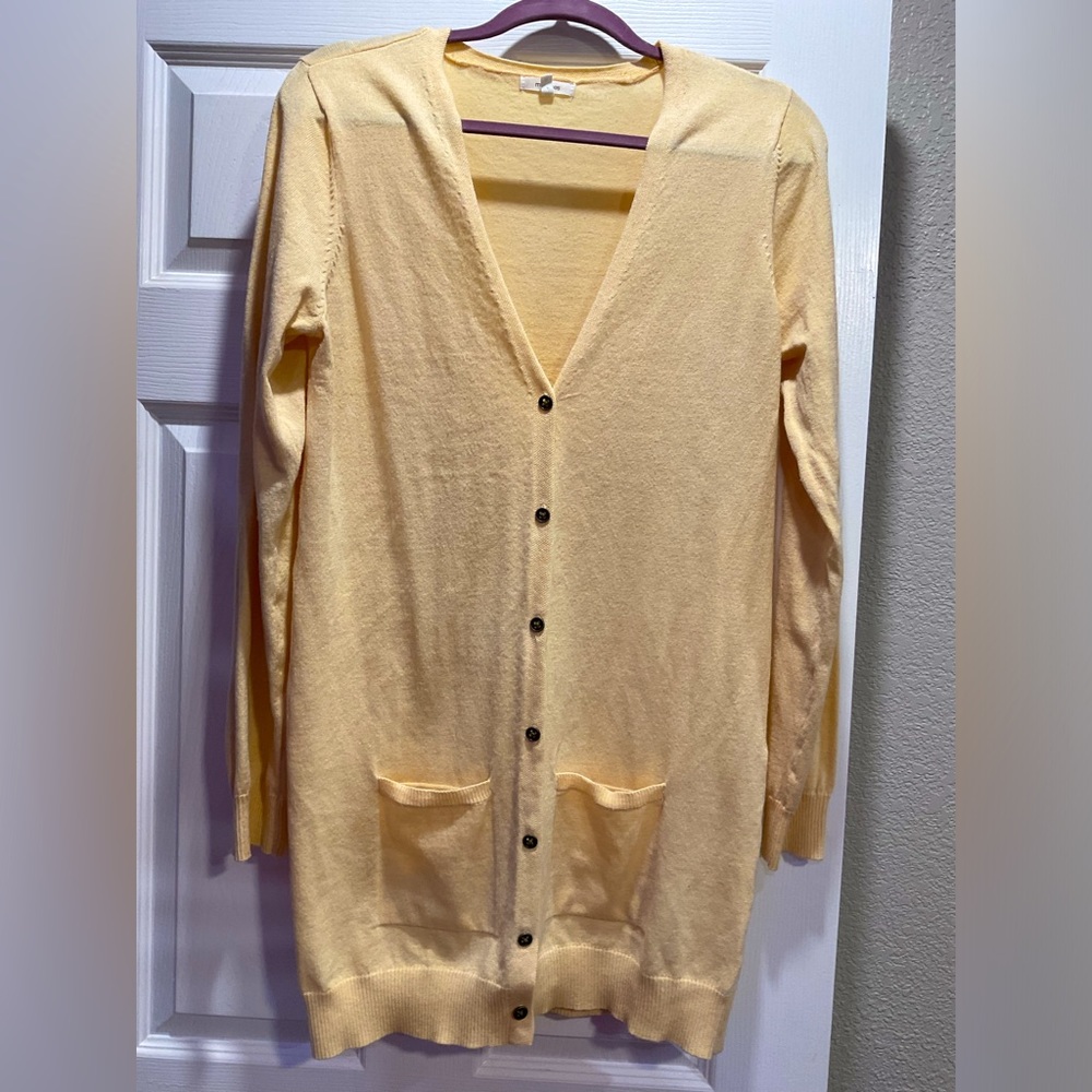 Maurices Yellow Sweater Button Down Cardigan